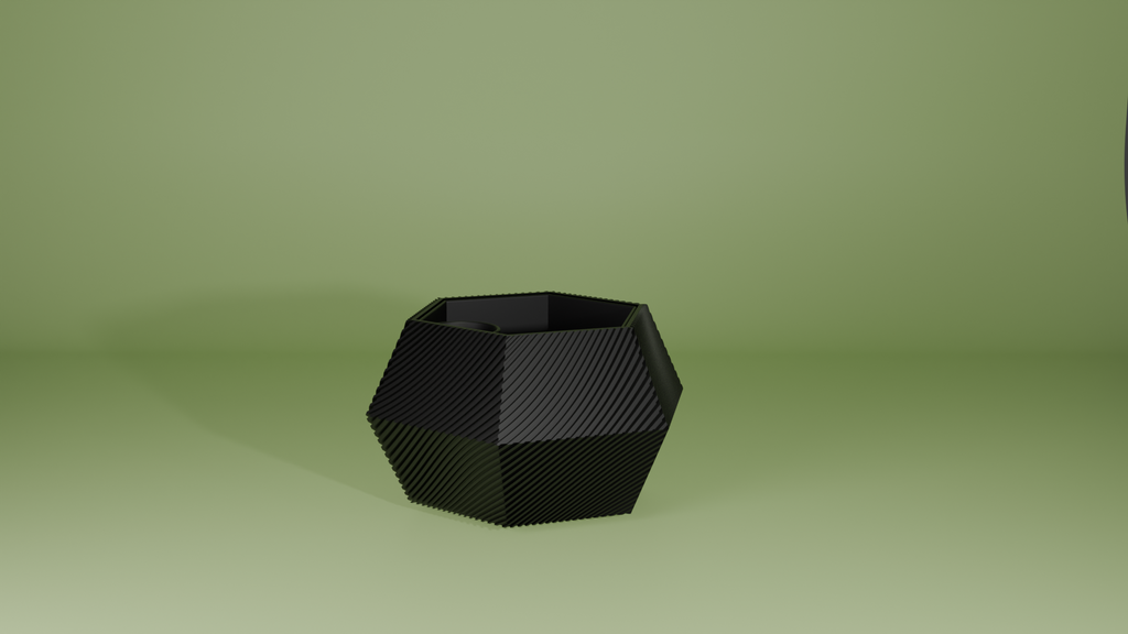 Hex Self Watering Pot Plant