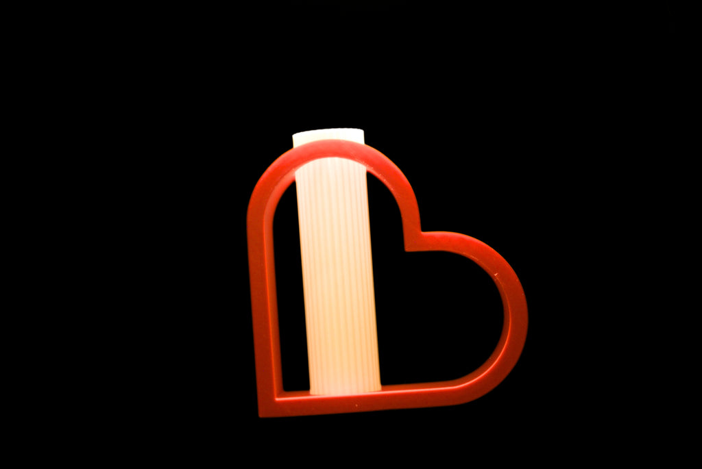 Heart Shape Vase Holder With Slim Vase